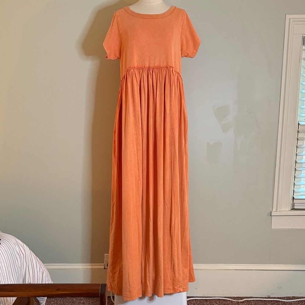 Free People Babydoll/Empire Waist Maxi T-Shirt Dress